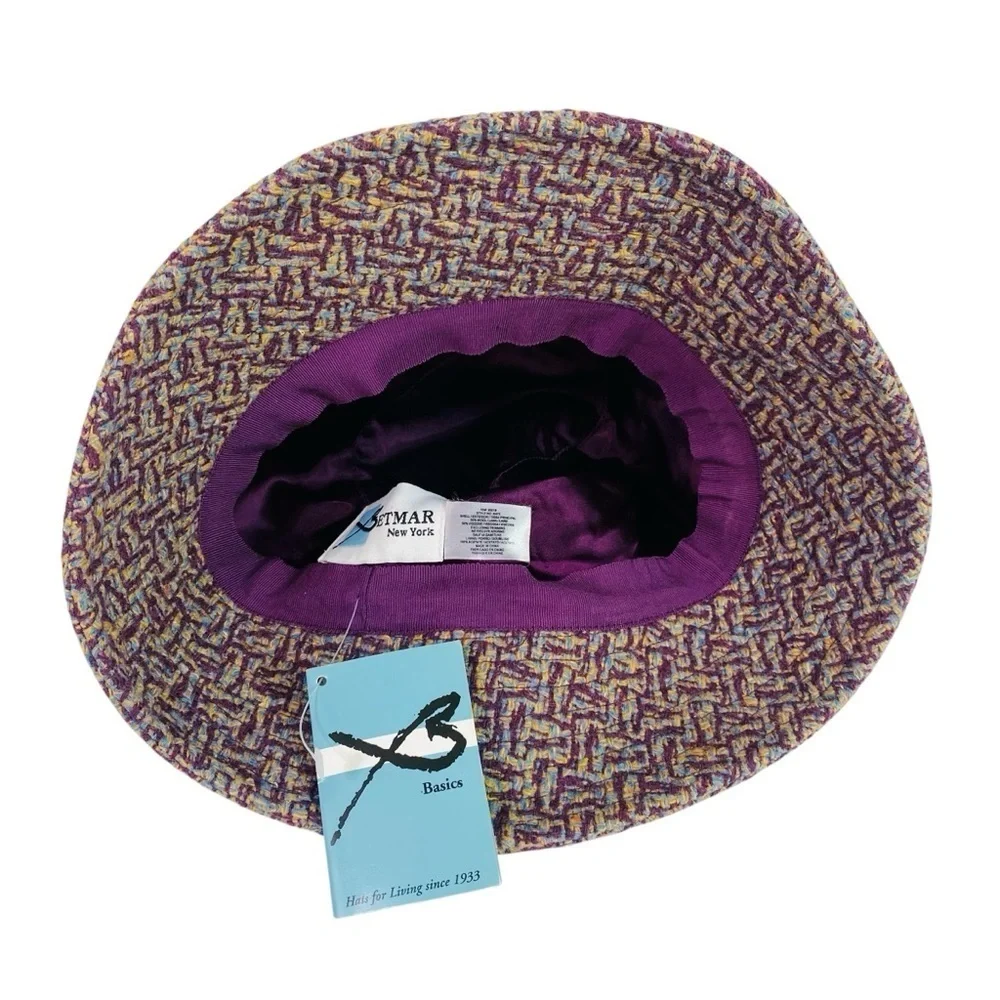 Betmar Wool Blend Bucket Hat W/ Ribbon And Rhinestone Detail OS